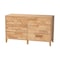 Baxton Studio Hosea Japandi Carved Honeycomb Natural 6-Drawer Dresser 246-13622-ZORO - alternate 1